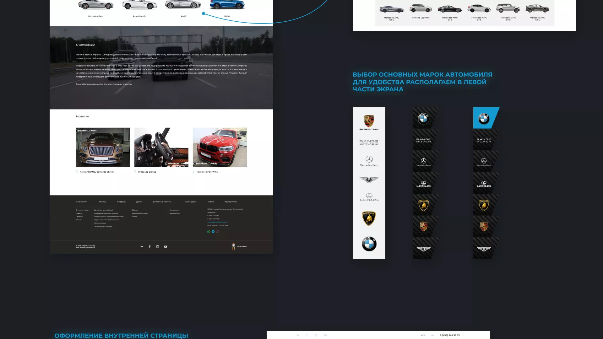 Создание сайта тюнинг-ателье «Imperial Tuning» в Электрогорске