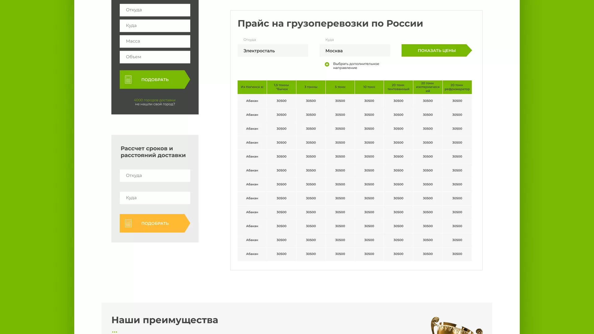 Разработка логотипа и сайта компании «Инком-Логистика» в Электрогорске