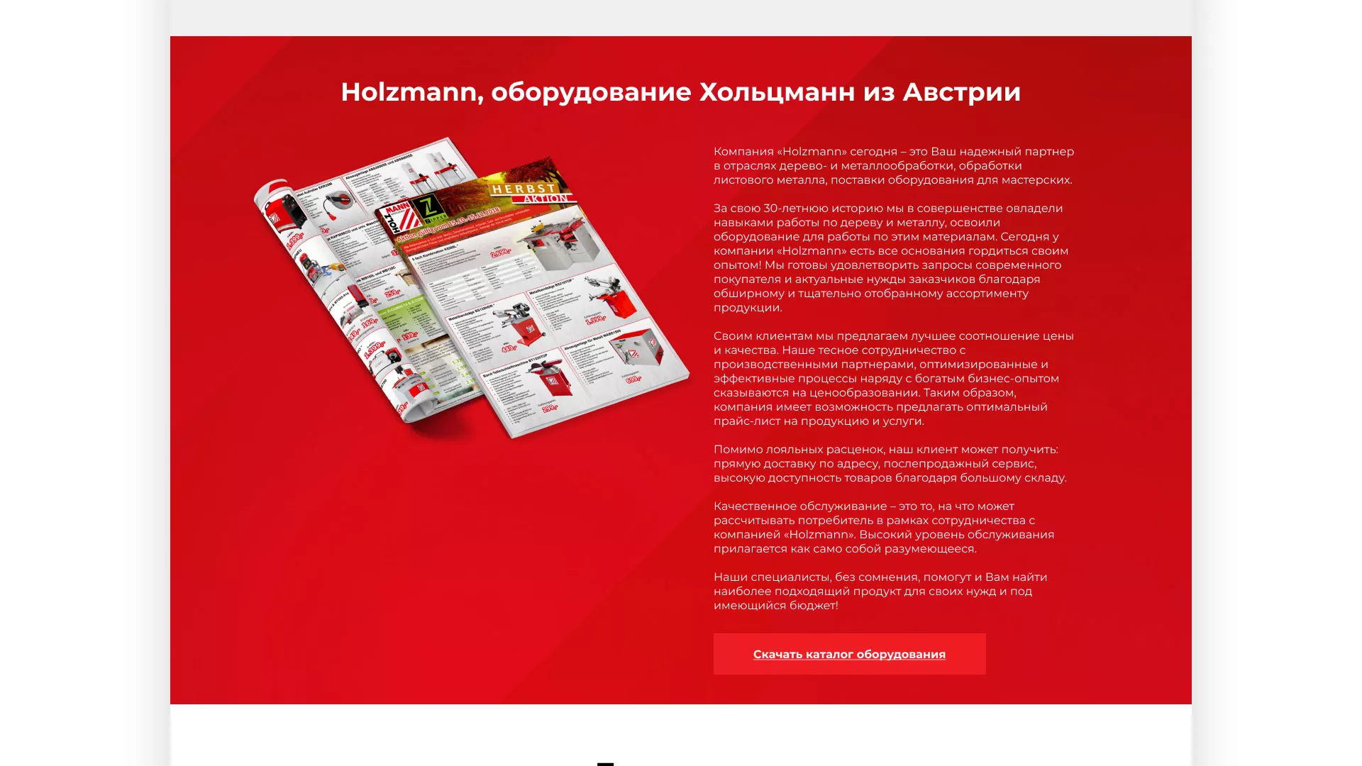 Создание сайта компании «HOLZMANN Maschinen GmbH» в Электрогорске