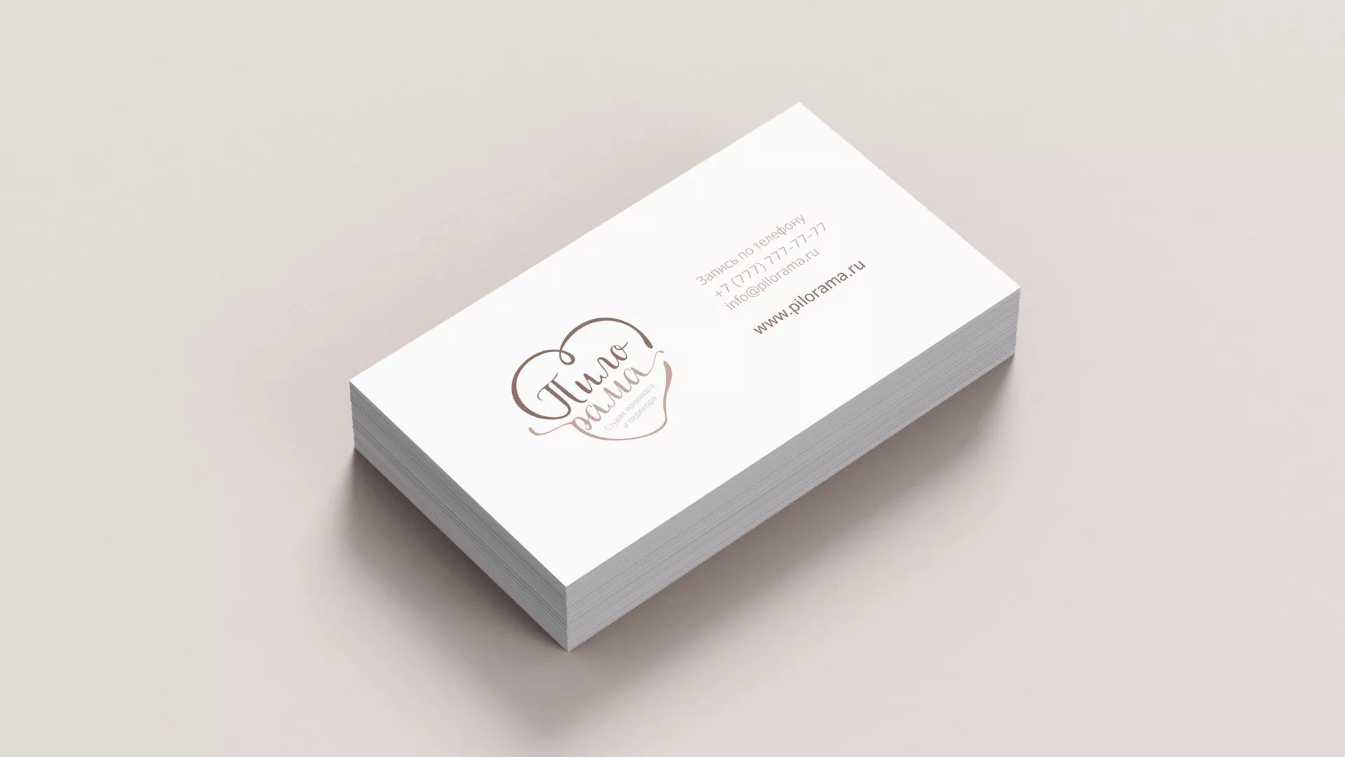 Разработка логотипа студии маникюра и педикюра «Пилорама» в Электрогорске