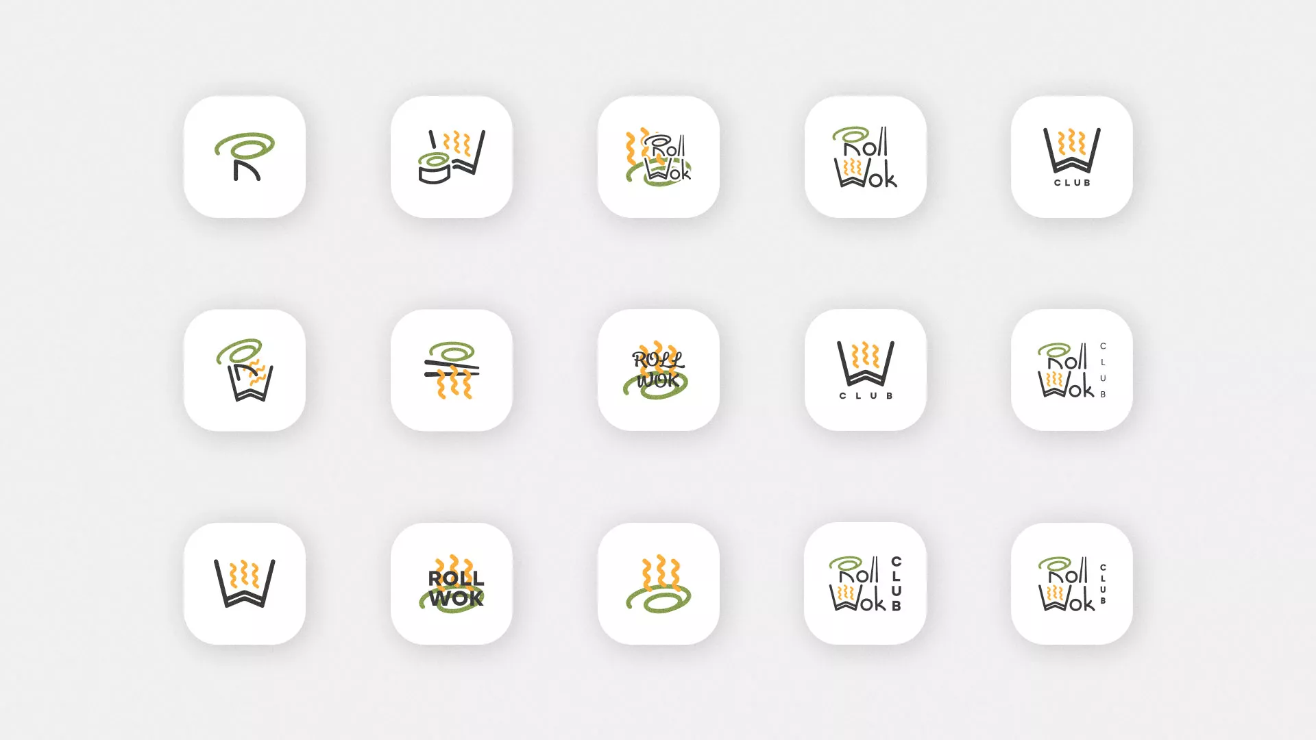 Разработка иконки приложения суши-бара «Roll Wok Club» в Электрогорске